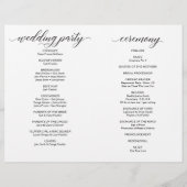 結婚式プログラム 折りたたみプログラム (裏面)