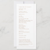 結婚式プログラム 招待状 (裏面)