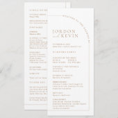 結婚式プログラム 招待状 (正面/裏面)