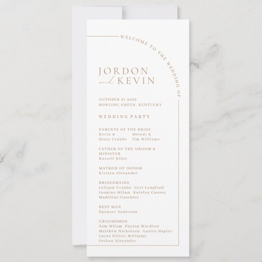 結婚式プログラム 招待状 (正面)