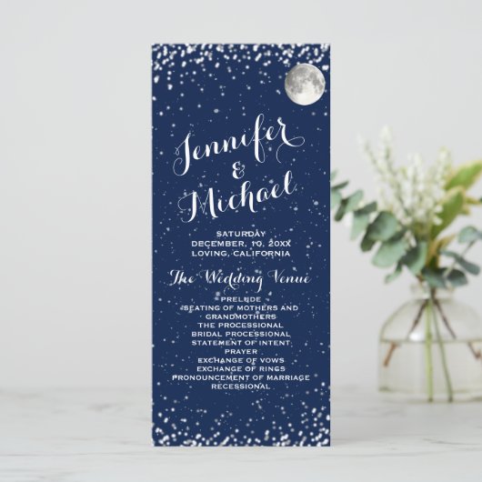結婚式プログラム | 星空の夜 プログラム (スタンド正面)