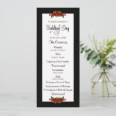 結婚式プログラム、赤いバラのコレクション 招待状 (スタンド正面)