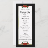 結婚式プログラム、赤いバラのコレクション 招待状 (正面)