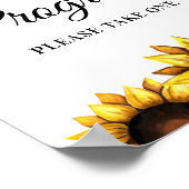 結婚式プログラム 黄色 白 ヒマワリ ポスター (角)