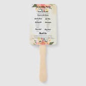 結婚式プログラム Pretty Peach フラワーリング キュート 結婚式 ハンドファン (裏面)