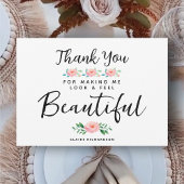 結婚式メイクアーティスト フラワー 感謝カード 招待状