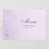 結婚式メニューラベンダーの渦巻 メニュー (裏面)