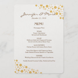 結婚式メニュー金ゴールドの紙吹雪の円 メニュー