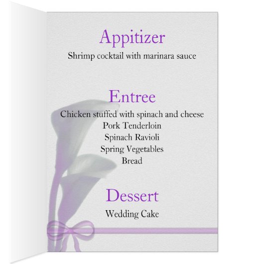 結婚式メニュー (内側 (右))