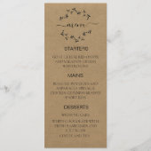 結婚式メニュー クラフトペーパー メニュー (正面)