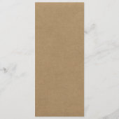 結婚式メニュー クラフトペーパー メニュー (裏面)