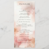 結婚式メニュー クール ローズゴールド 水彩 ウェルカム メニュー (裏面)
