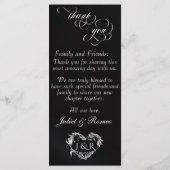 結婚式メニュー&サンキュー ブラック メニュー (裏面)