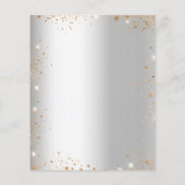 結婚式メニュー シルバー ゴールド グリッター 輝き チラシ (裏面)