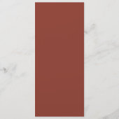 結婚式メニュー 花のイラストが入ったオレンジ色の秋のクラフト紙 メニュー (裏面)