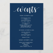 結婚式モダンのウェルカムカードと旅程カード プログラム (裏面)