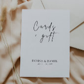 結婚式モダンのカードと贈答用のサイン 招待状