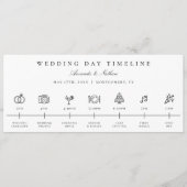 結婚式モダンのタイムラインのアイコンの日程 プログラム (正面)