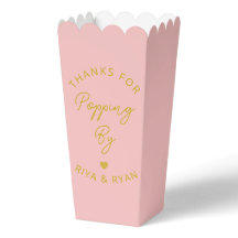 結婚式モダンのピンクと金ゴールドポップコーン