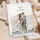 結婚式モダンの写真書道の日付保存