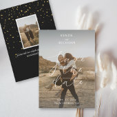 結婚式モダンの写真書道の日付保存