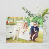 結婚式モダン2日写真ありがとう サンキューカード (スタンド正面)