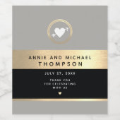 結婚式モダン ワインラベル (シングルラベル)