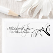 結婚式モノグラムのの差出人住所ラベル ラベル (インサイチュ)