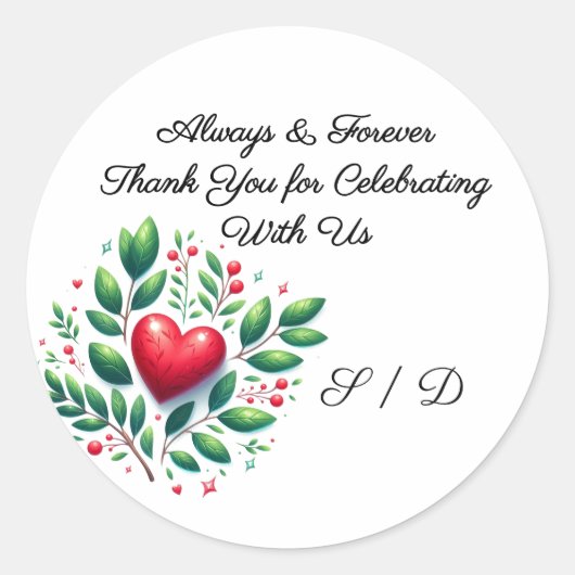 結婚式ラッピングステッカー ラウンドシール (正面)