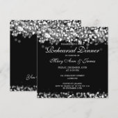 結婚式リハーサルディナーのシルバーライト 招待状 (正面/裏面)
