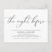 結婚式リハーサルディナーの前夜 ポストカード (正面)