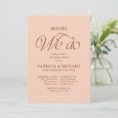 結婚式リハーサルディナーの招待状 Peach Before We Do 招待状 (スタンド正面)