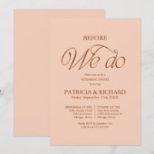 結婚式リハーサルディナーの招待状 Peach Before We Do 招待状 (正面/裏面)