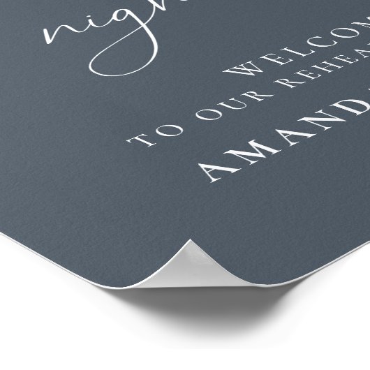 結婚式リハーサルディナー前夜の歓迎メッセージ ポスター (角)