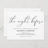結婚式リハーサルディナー招待状 前夜 ポストカード (正面/裏面)