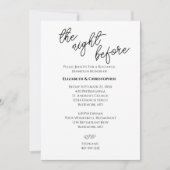 結婚式リハーサルディナー招待状 前夜 招待状 (正面)