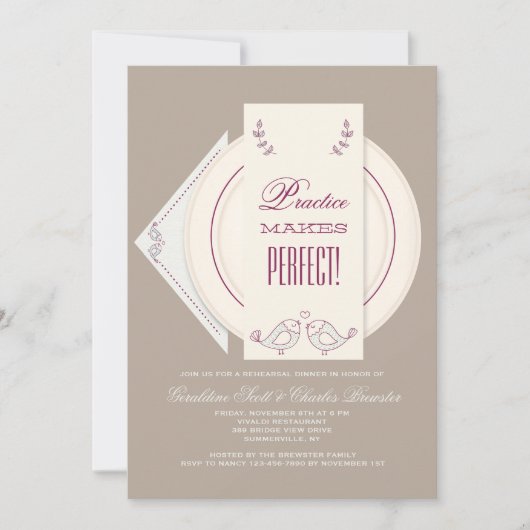 結婚式リハーサルディナー招待状 招待状 (正面)