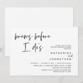 結婚式リハーサルディナー、やる前に一杯 招待状 (正面/裏面)