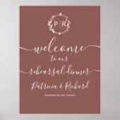 結婚式リハーサルディナー ウェルカムサイン ポスター (正面)