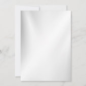 結婚式リハーサルディナー ネイビーブルー 白 花 招待状 (裏面)