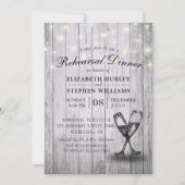 結婚式リハーサルディナー ワインボトル 木製 招待状 (正面)