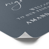 結婚式リハーサルディナー 前夜の歓迎メッセージ ポスター (角)