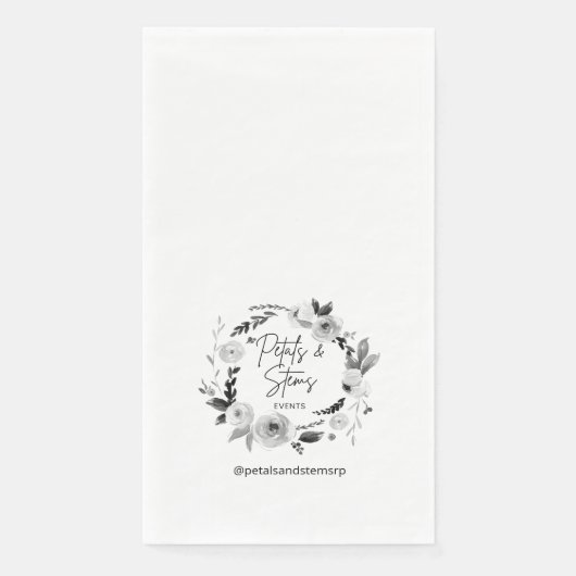 結婚式ロゴ入りゲストタオル・ナプキン (正面)