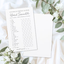 結婚式ワードスクランブルブライズルシャワーゲーム