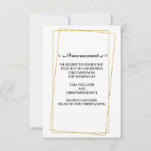 結婚式中止のお知らせカード 案内状 (正面)