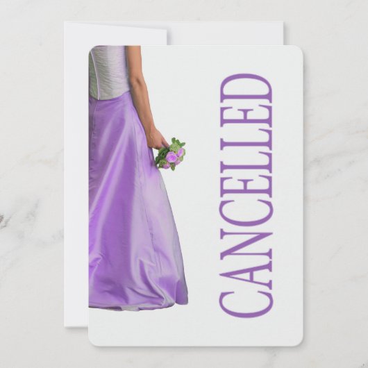 結婚式中止のお知らせ 案内状 (正面)