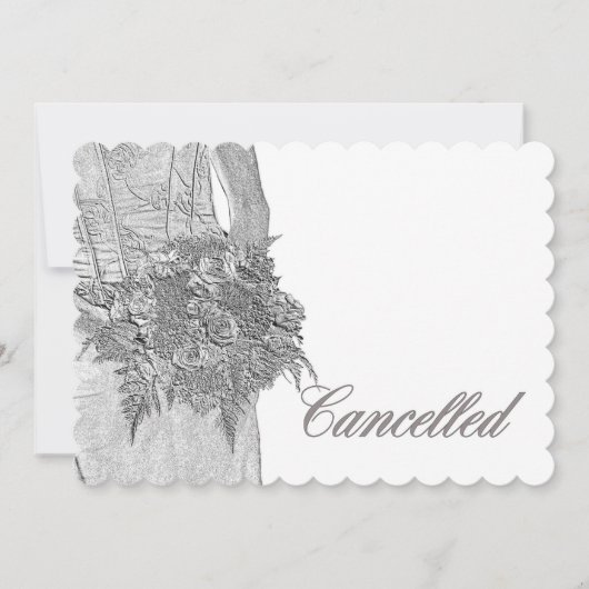 結婚式中止のお知らせ 案内状 (正面)