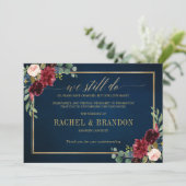 結婚式中止 延期 変更計画のお知らせ 招待状 (スタンド正面)