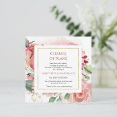 結婚式中止 - 延期 - 計画変更 招待状 (スタンド正面)