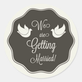 結婚式丸ステッカークラシックを入手する ラウンドシール